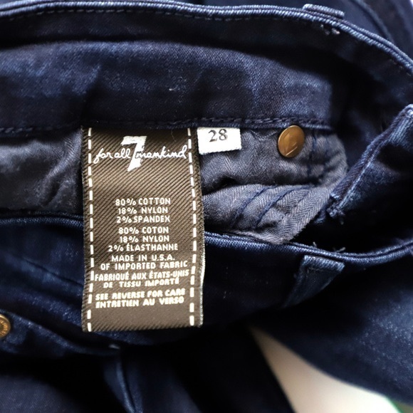 7FAM A Pocket Embellished Pockets Blue Jeans - Picture 3 of 7